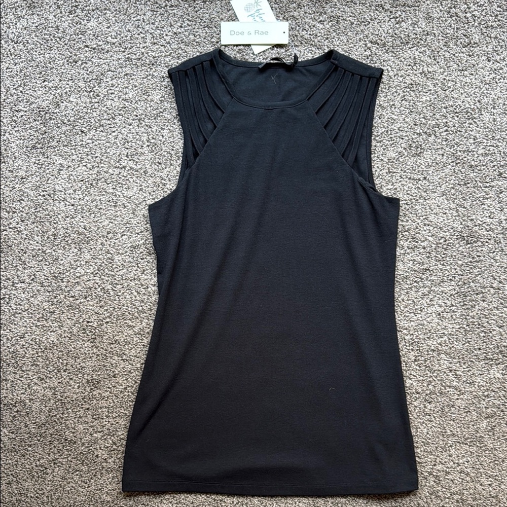 Doe & Rae Elegant Black Tank Top